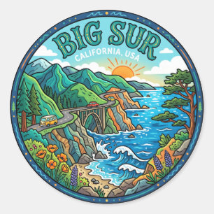Big Sur USA Classic Round Sticker