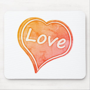 Big sweetheart/lots of love/loving heart-white mouse mat
