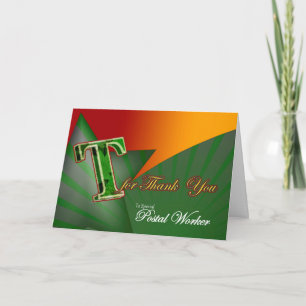 Big T - Thank you card for a Postal Worker