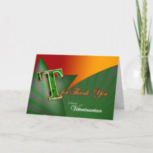 Big T - Thank you card for a Veterinarian