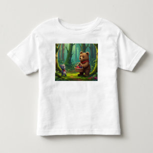Big Teddy Bear and Baby Teddy Cartoon for Kids Toddler T-Shirt