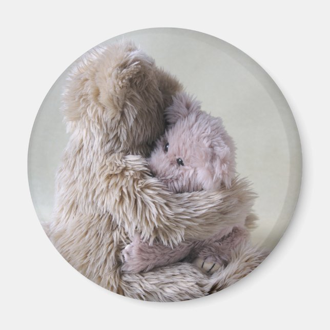 big teddy bear holds little bear magnet (Front)