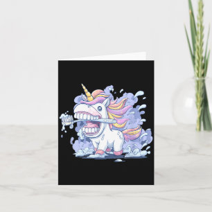 Big Teeth Unicorn with Toothbrush Costume Card