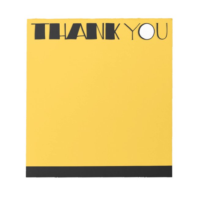 Big Thank You black Notepad (Front)