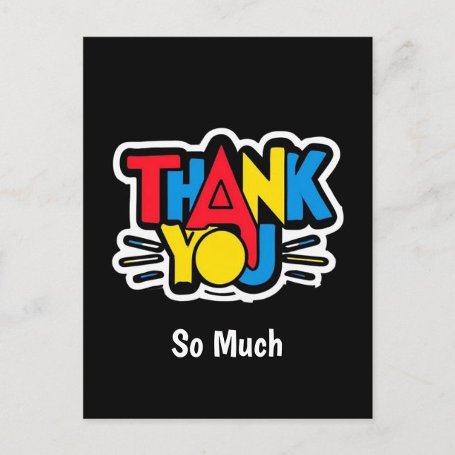 Big Thank You From Heart Appreciation Message Postcard (Front)