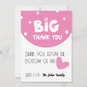 BIG Thank You Greeting Card With Semi Circle