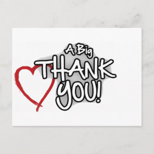 big thank you postcard