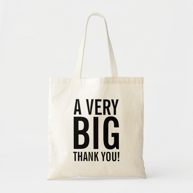 Big thank you tote bags for party favours and more (Front)