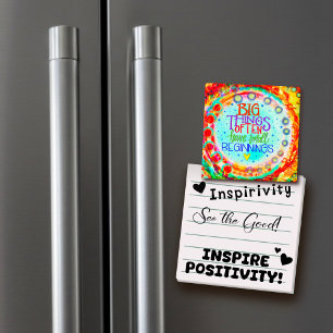 Big Things Quote Colourful Fun Inspirivity Magnet