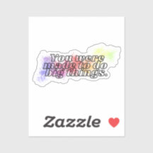 Big Things Rainbow Splatter Positive Quote Vinyl 