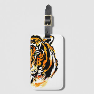 Big Tiger Green Eyes Luggage Tag