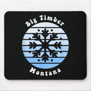 Big Timber Montana Snowflake Christmas Winter Souv Mouse Mat
