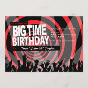 Big Time Birthday Lights Invitation