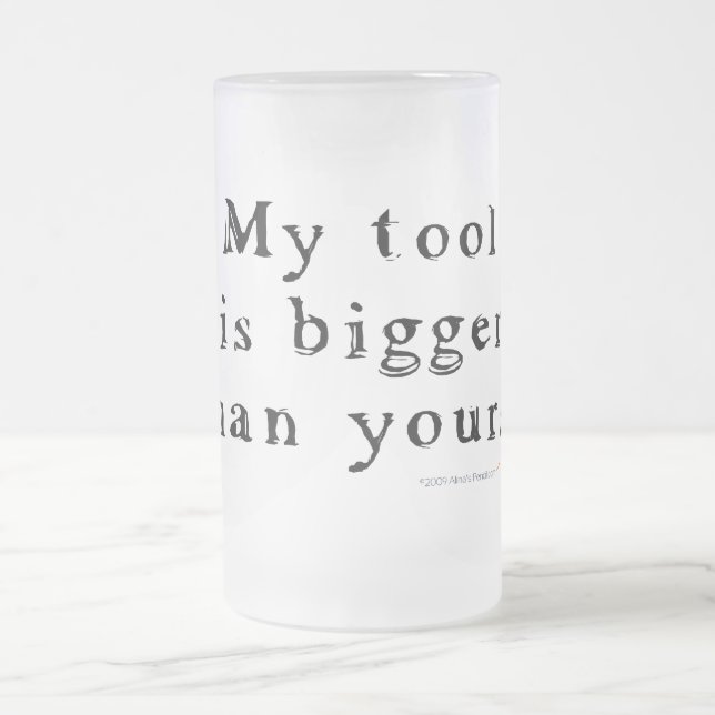 Big Tool Frosted Glass Beer Mug (Center)