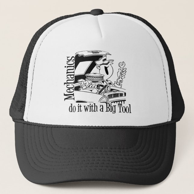 Big Tool Funny Mechanic Trucker Hat (Front)