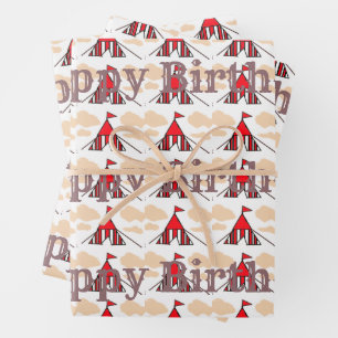 Big Top Birthday, Wrapping Paper Sheet Set