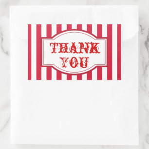 Big Top Carnival Circus Party Thank You Stickers
