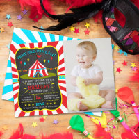 Big Top Circus Carnival Chalkboard 1st Birthday