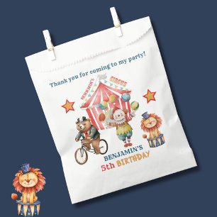 Big Top Circus Carnival Fifth Birthday  Favour Bags