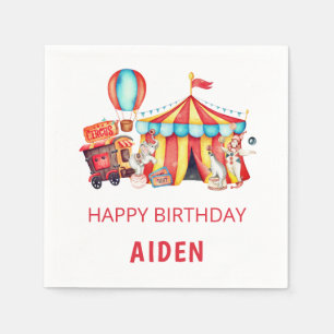 Big Top Circus Happy Birthday Napkin