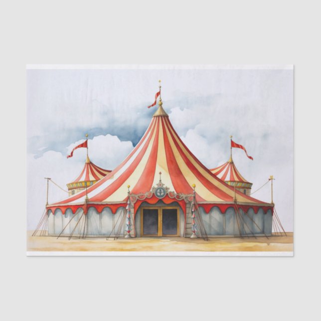 Big Top Circus Tent 2 Decoupage Paper (Front)