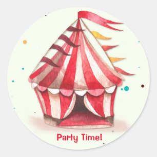 Big Top Circus Tent Classic Round Sticker