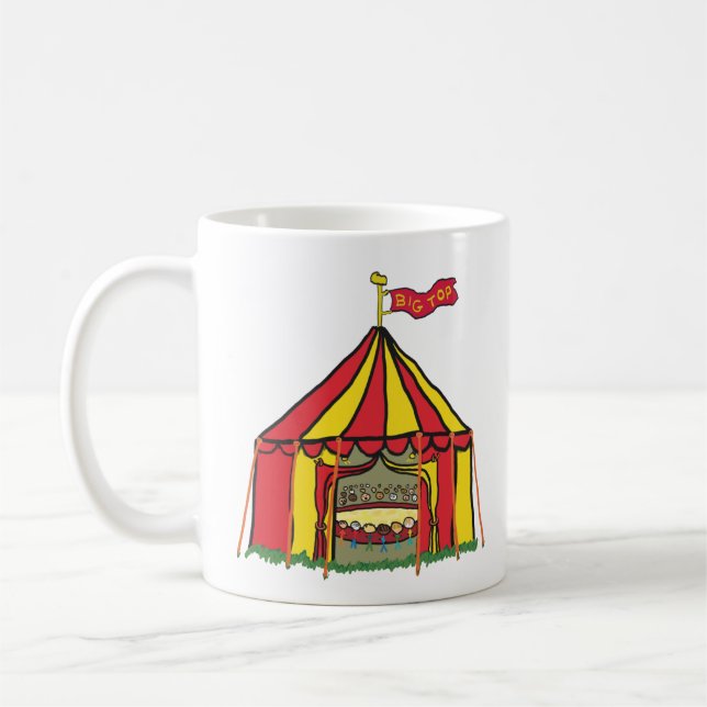 Big Top Circus Tent Coffee Mug (Left)