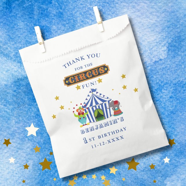 Big Top Come One Come All 1st Birthday Circus Favour Bags (Creator Uploaded)