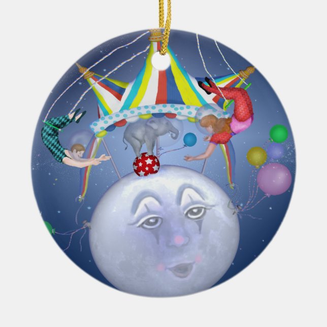 Big Top on a Little Blue Moon Ornament (Front)
