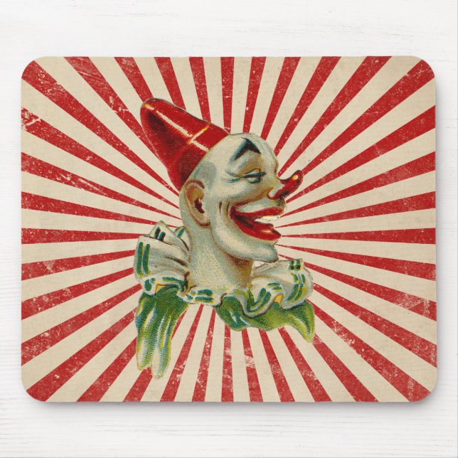 Big Top Vintage Laughing Clown Mouse Mat (Front)