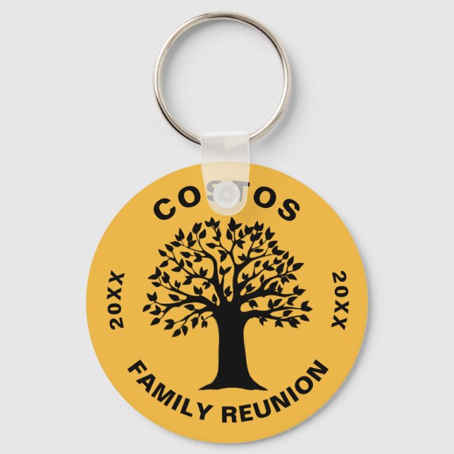 Big Tree Family Reunion Keepsake Souvenir Gift Key Ring (Front)
