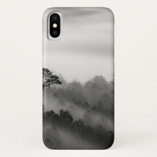 Big Tree in Pine Forest in the Mist iPhone X Case
