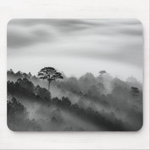 Big Tree in Pine Forest in the Mist Mouse Mat