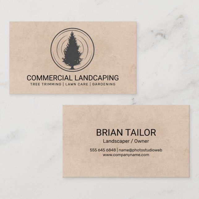 Big Tree Logo | Landscaping Nature Business Card (Front/Back)