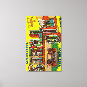 Big Trees, California - Large Letter Scenes Canvas Print