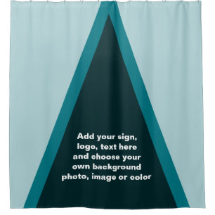 BIG TRIANGLE black & white transparent + your idea Shower Curtain