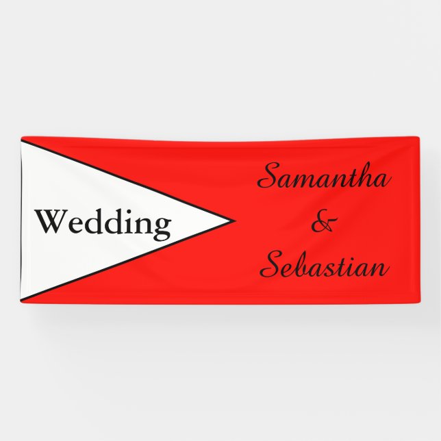 BIG TRIANGLE white / black contour + your ideas Banner (Horizontal)