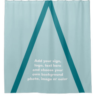 BIG TRIANGLE white transparent + your ideas Shower Curtain