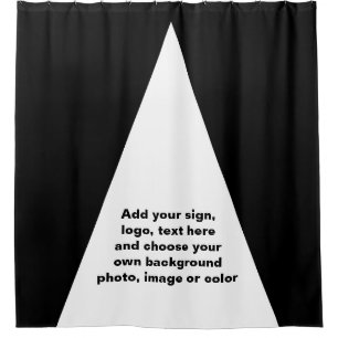 BIG TRIANGLE white + your ideas Shower Curtain
