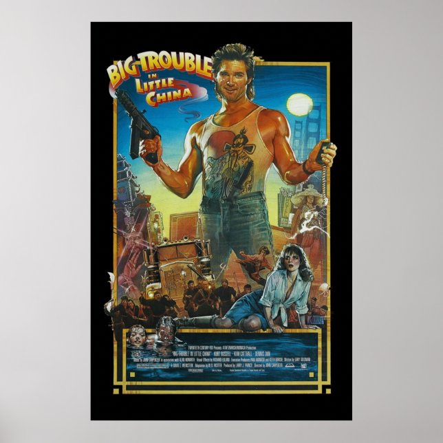 Big Trouble 80s Movie Artwork Filmss Prints Tshirt (Front)