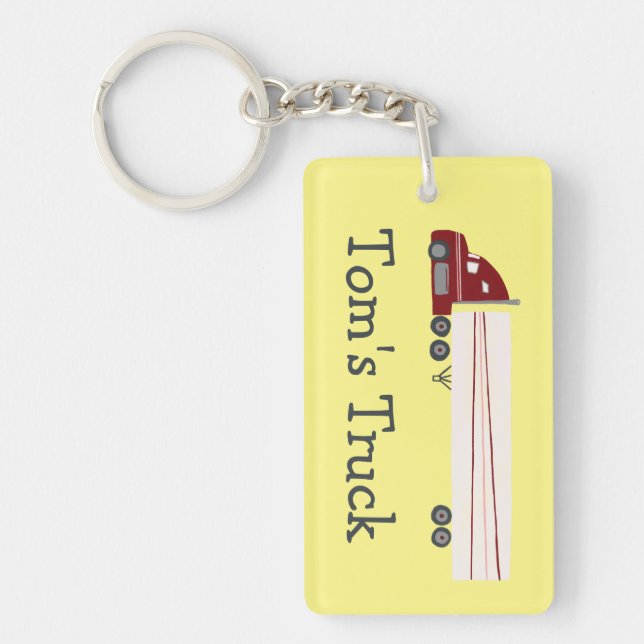 Big Truck 18 Wheeler Semi Rig CUSTOMIZE IT  Key Ring (Front)