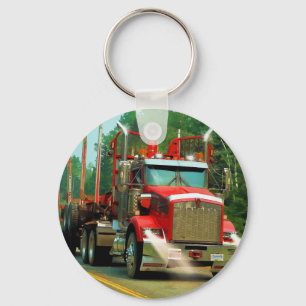 Big Truck and Highway Art for Lorry-lovers Key Ring