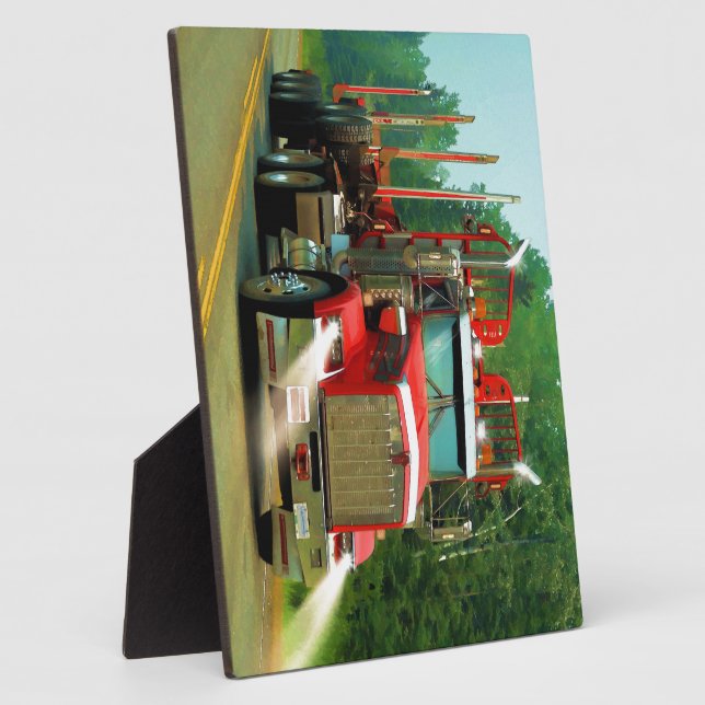 Big Truck and Highway Art for Lorry-lovers Plaque (Side)