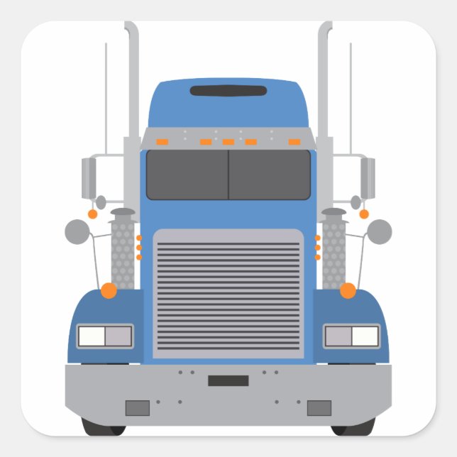 Big Truck Square Sticker (Front)