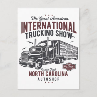 Big Truck Trucking Show North Carolina Auto Shop Postcard