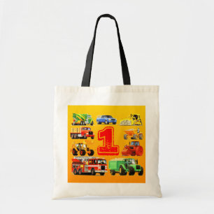 Big Trucks 1st Birthday Tote Bag