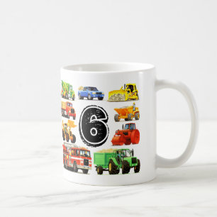 Big Trucks 6th Birthday Coffee Mug