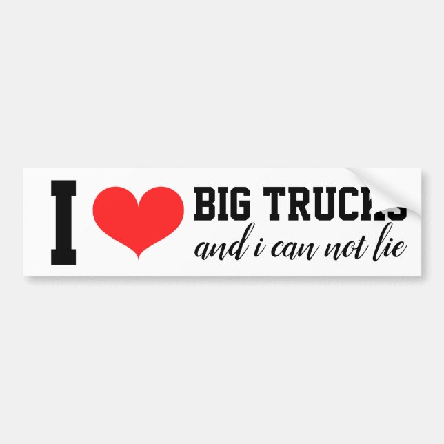 Big Trucks Bumper Sticker (Front)