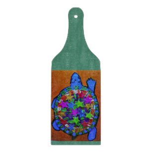 Big Turtle Decorative Glass Cutting Board Paddle