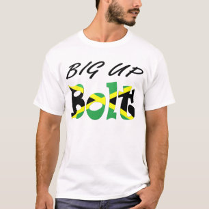 Big Up Bolt Jamaican Flag T-shirt